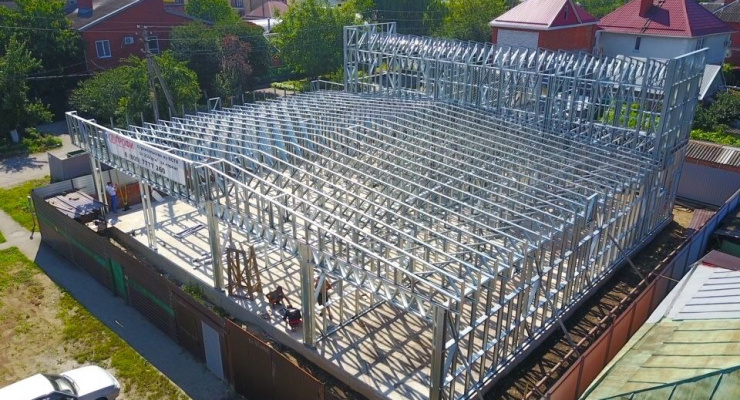 2-этажное торгово-офисное здание из ЛСТК: 530м²