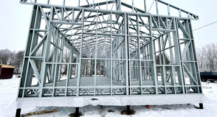 Одноэтажный дом из ЛСТК: 83м²