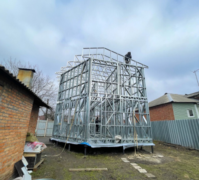 Дом в 2 этажа из ЛСТК: 100м²