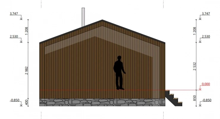 БарнХаус 6,5х7,5-68 м²